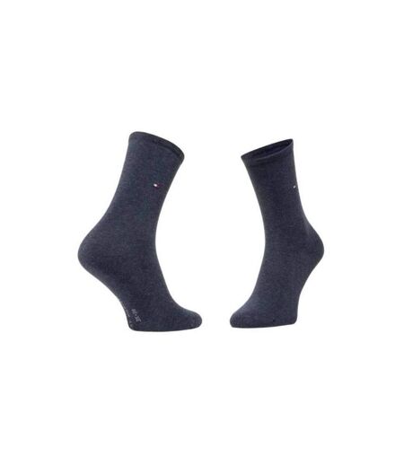 Chaussettes Motif/style Uni Femme Bleu Tommy Hilfiger