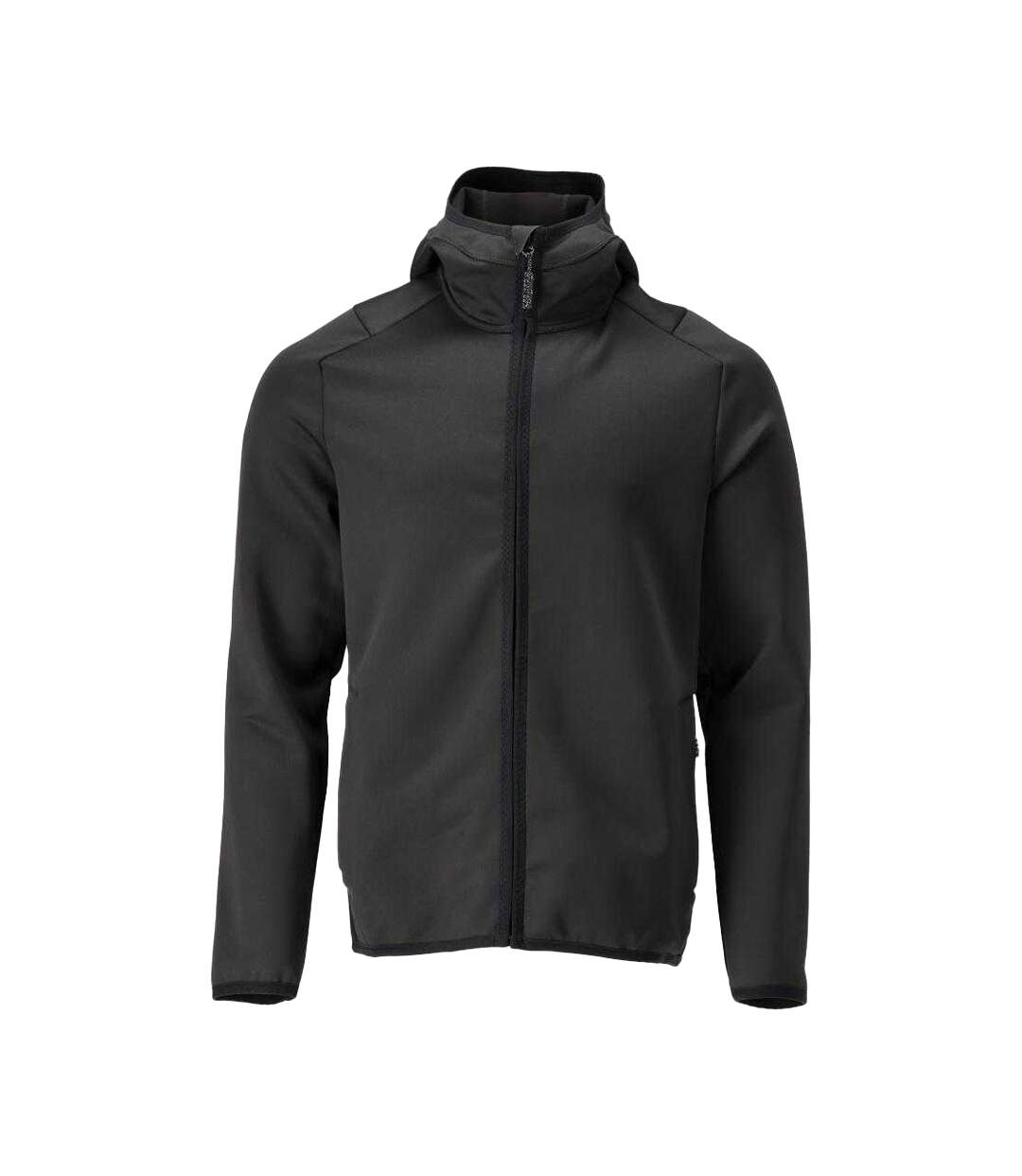 Mens Customised Hooded Fleece Jacket Black Mascot-1