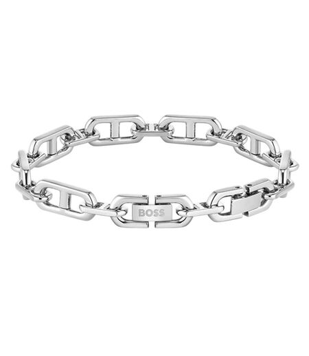 Mens Kode Chain Bracelet One Size Silver Boss