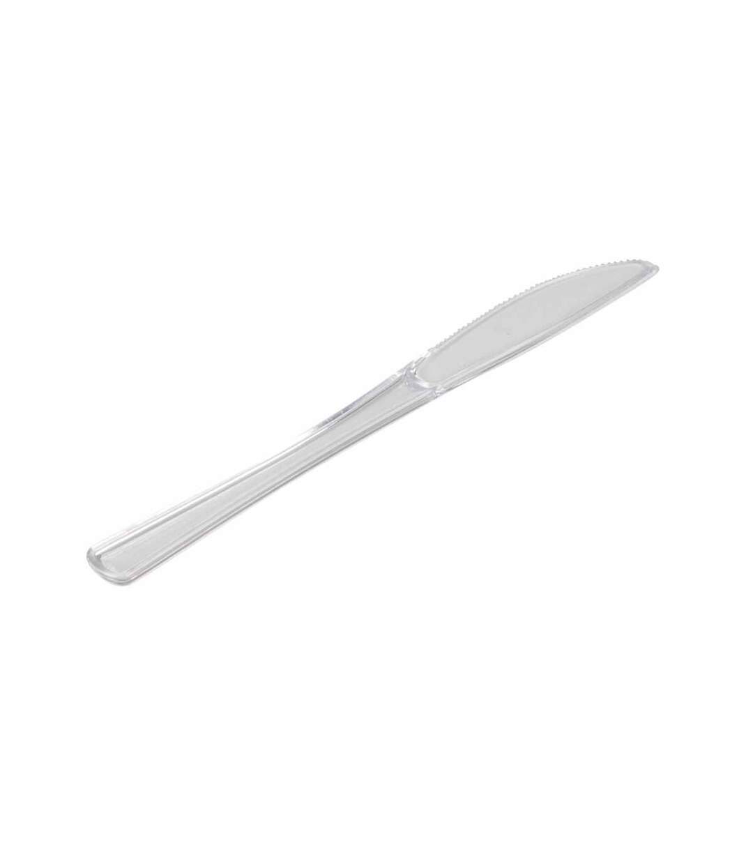 Lot de 12 Couteaux Réutilisables 20cm Transparent-2