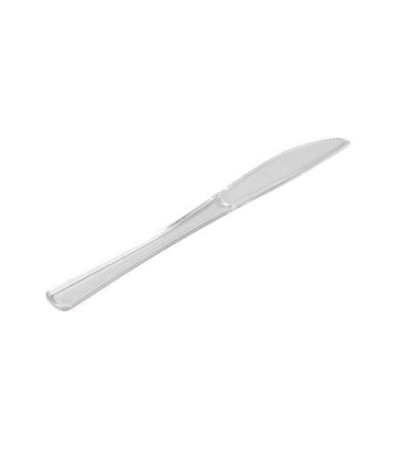 Lot de 12 Couteaux Réutilisables 20cm Transparent