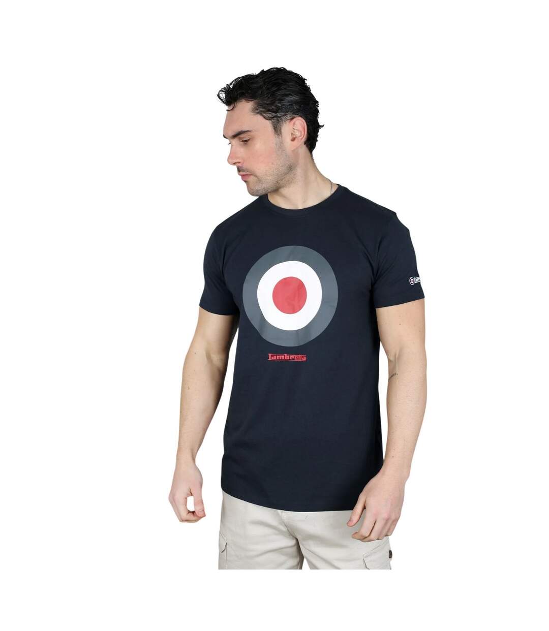 Mens Target Cotton T-shirt Navy Lambretta-4