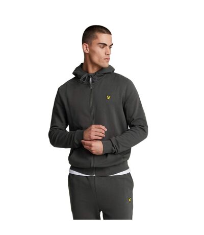 Mens full zip hoodie gunmetal Lyle & Scott