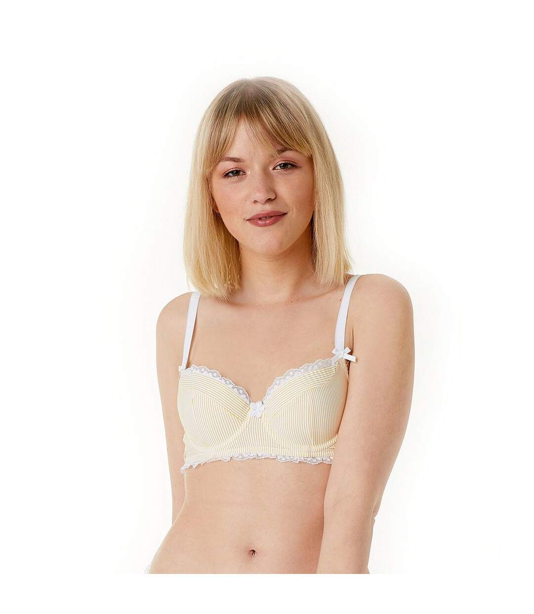 Soutien-gorge ampliforme coque moulée jaune Midinette-2