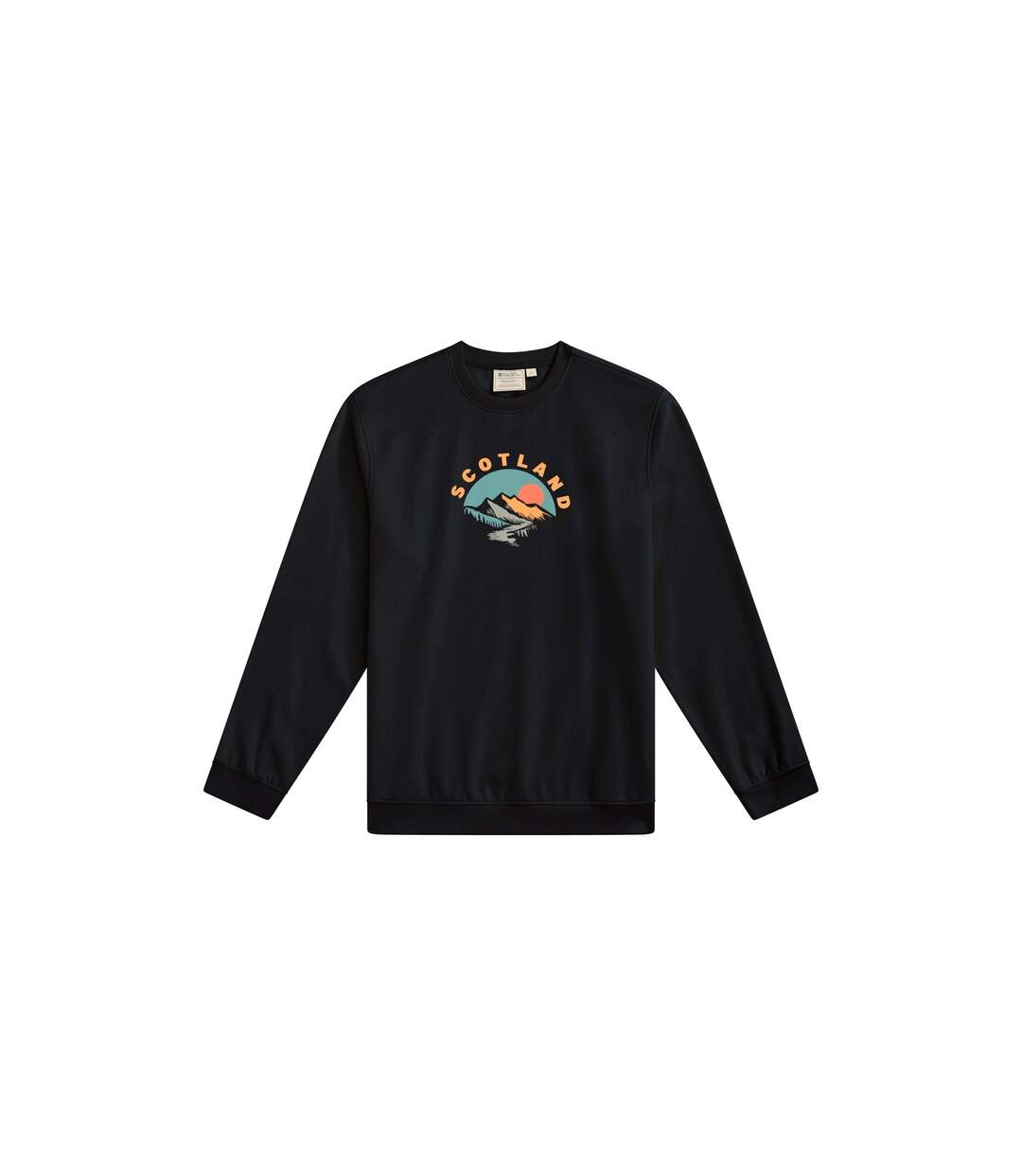 Sweat Confortable Col Ras-du-cou Motif/style Imprimé Graphique Scotland Homme Noir Imprimé Graphique Mountain Warehouse-1