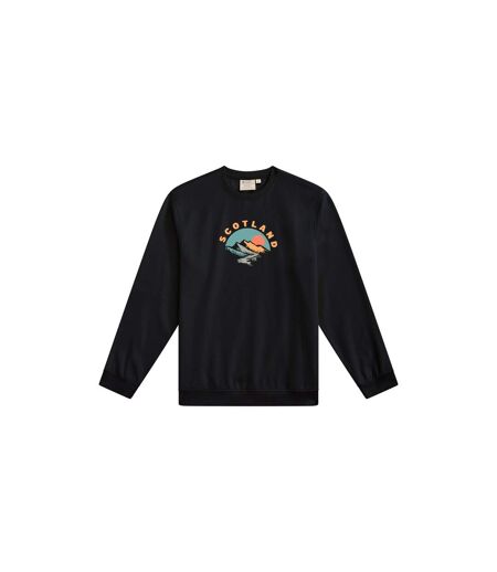 Sweat Confortable Col Ras-du-cou Motif/style Imprimé Graphique Scotland Homme Noir Imprimé Graphique Mountain Warehouse
