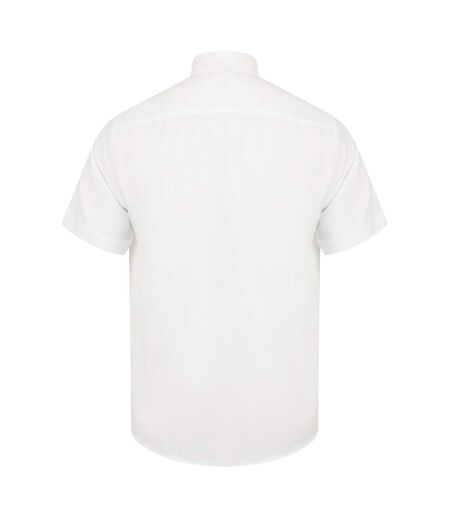 Chemise de travail antibactérienne à manches courtes homme blanc Henbury