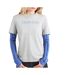 T-Shirt gris femme calvin klein jeans varsity-1