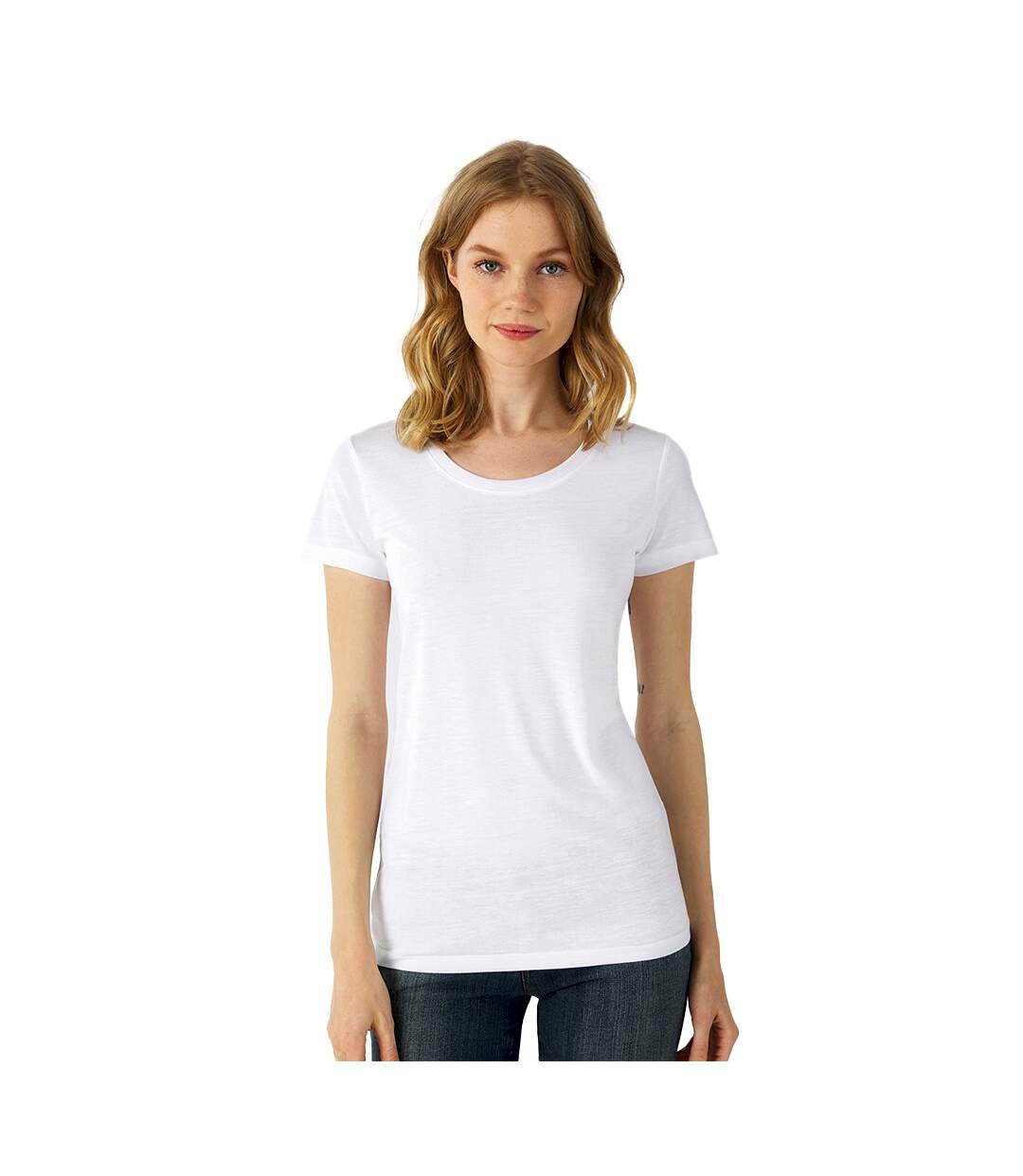 T-shirt femme blanc B&C