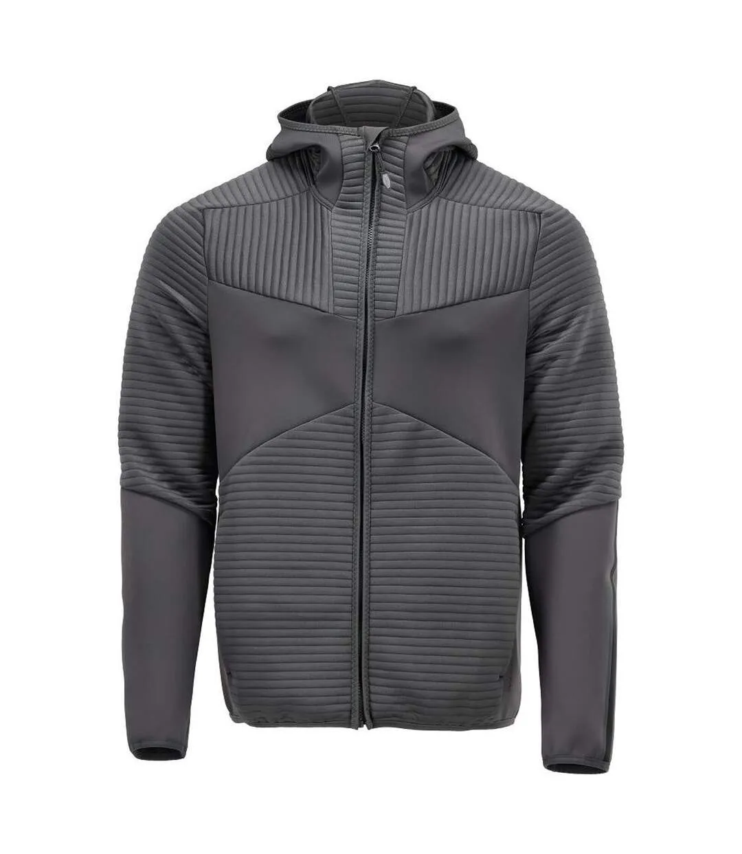 Mens Customised Hooded Fleece Jacket Stone Grey Mascot-1