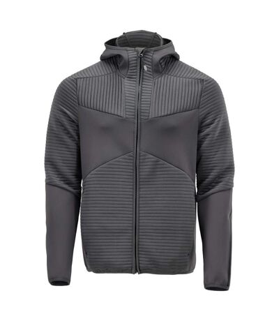 Mens Customised Hooded Fleece Jacket Stone Grey Mascot