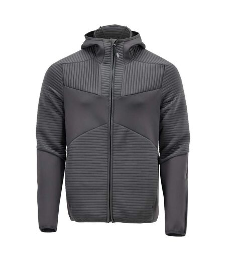 Mens Customised Hooded Fleece Jacket Stone Grey Mascot
