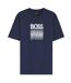 Mens Insignia Logo T-shirt Open Blue Boss-2