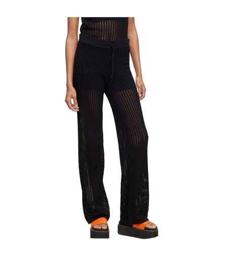 Womens/ladies Slonise Knitted Trousers Black Hugo