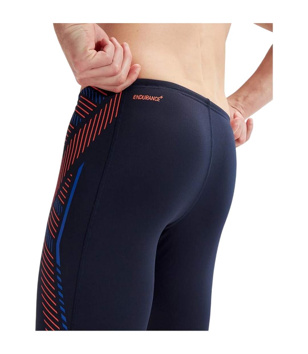 Jammer De Natation Motif/style À Rayures Homme Bleu Marine Orange Rayures Speedo-3