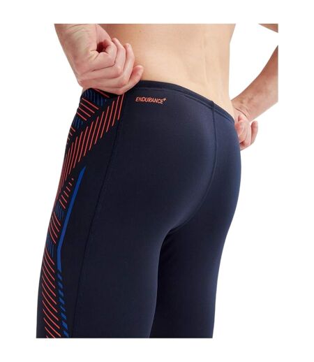 Jammer De Natation Motif/style À Rayures Homme Bleu Marine Orange Rayures Speedo