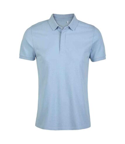 NEOBLU Mens Owen Pique Polo Shirt (Soft Blue)