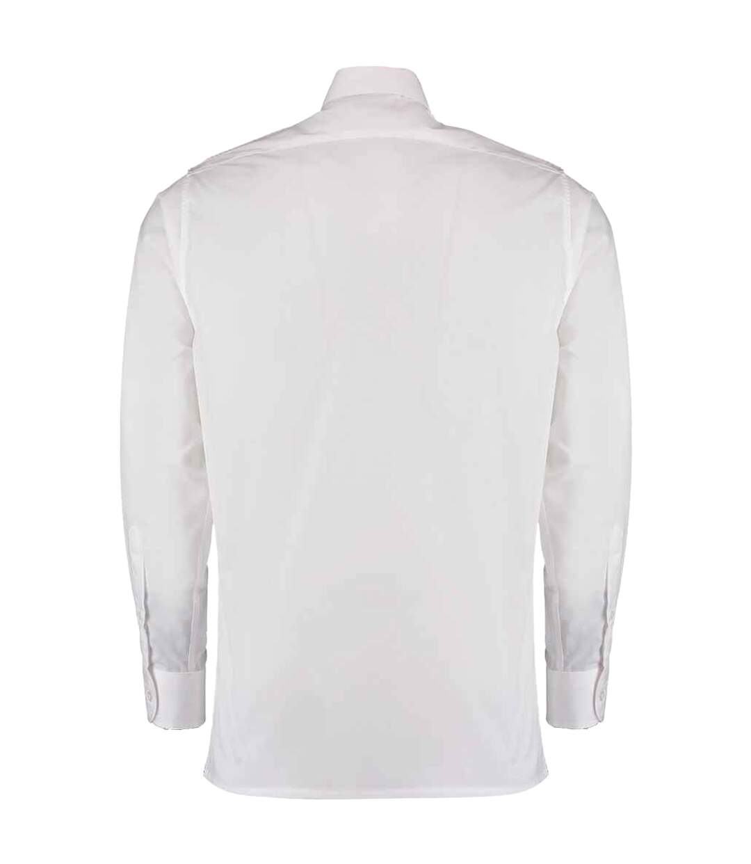 Chemise Pilote Manches Longues Homme Blanc Kustom Kit-3