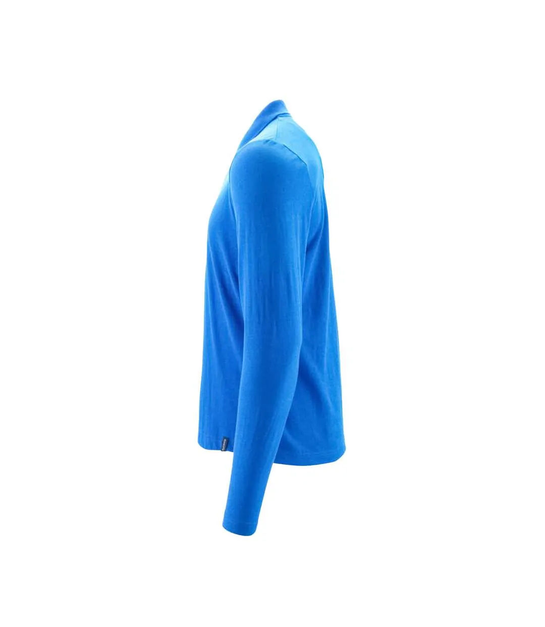 Mens Crossover Long-sleeved Polo Shirt Azure Blue Mascot-3