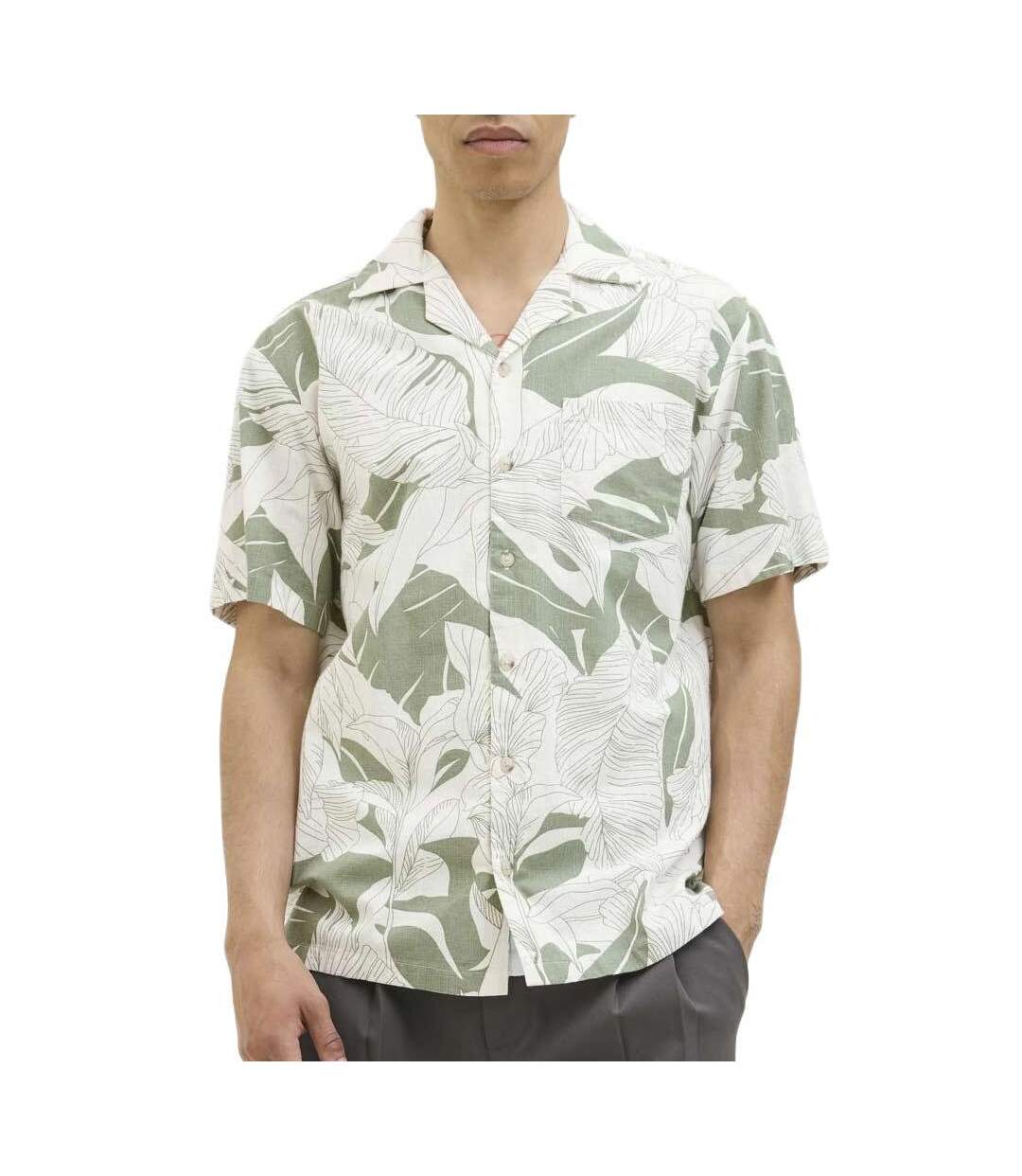 Chemise verte/beige homme jack & jones blubahamas-1