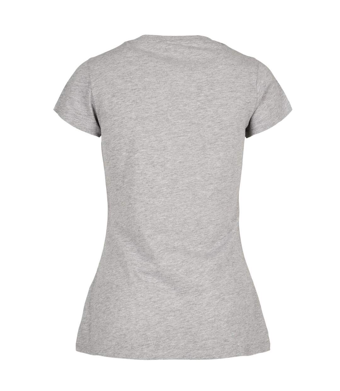 T-shirt basic femme gris chiné Build Your Brand