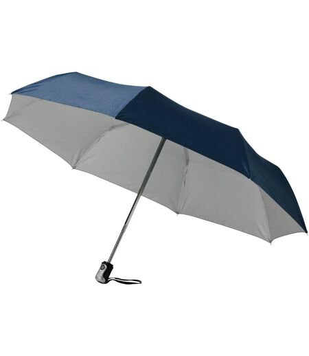 Bullet 21.5in Alex 3-Section Auto Open And Close Umbrella (Navy/Silver) (One Size) - UTPF902