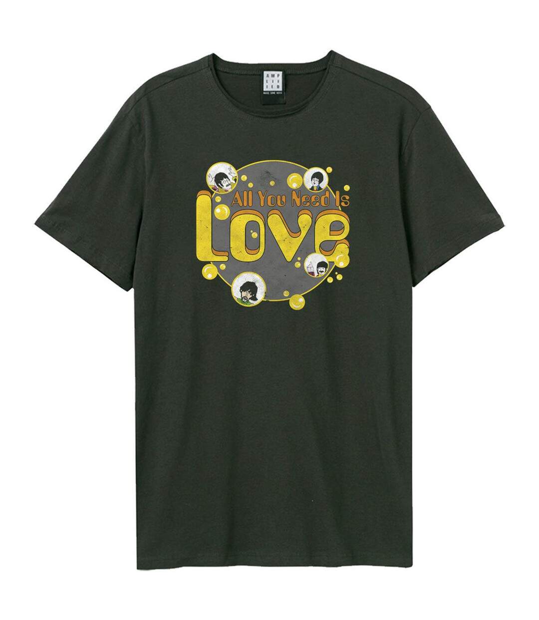 T-shirt All You Need Is Love Adulte Charbon Amplified-1