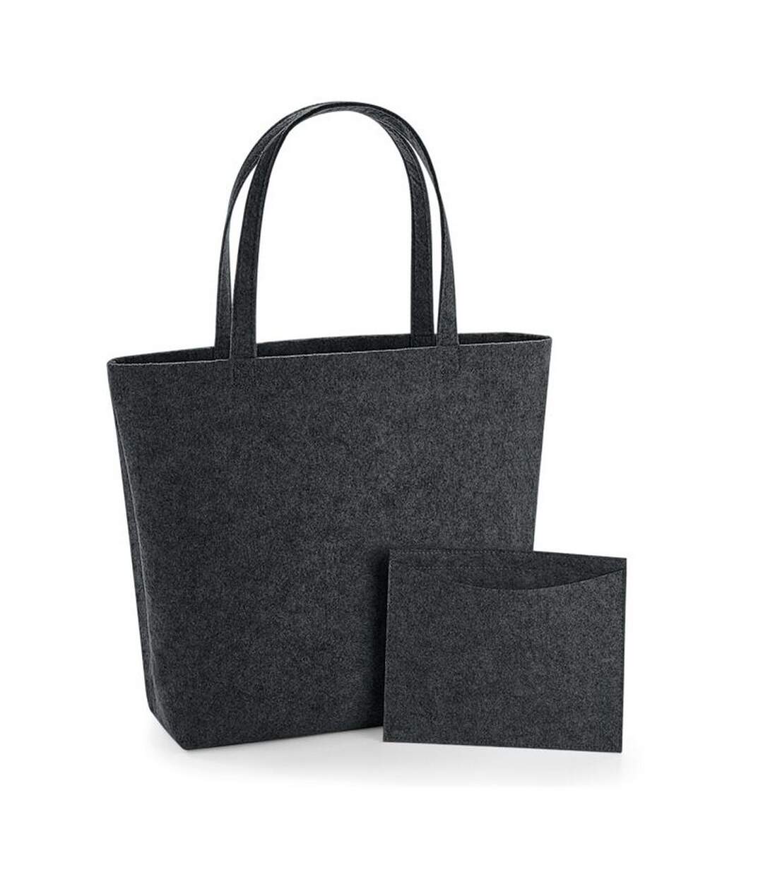 Sac de courses taille unique charbon chiné Bagbase-1