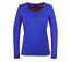 Mayflower NESTOR5 : Tee-shirt manches longues bleu et gris avec col boutonné stylisé-5