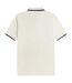 Mens Zip Neck Polo Shirt Ecru Fred Perry-3