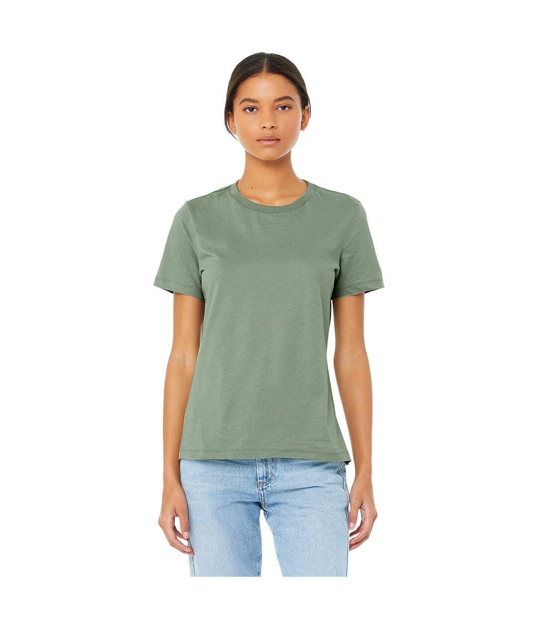 Womens/ladies Jersey Short-sleeved T-shirt Sage Bella + Canvas-4
