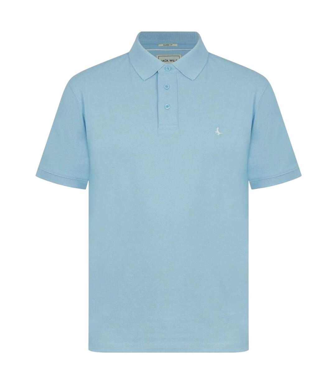 Mens Classic Embroidered Logo Polo Shirt Fresh Blue Sky Jack Wills-1