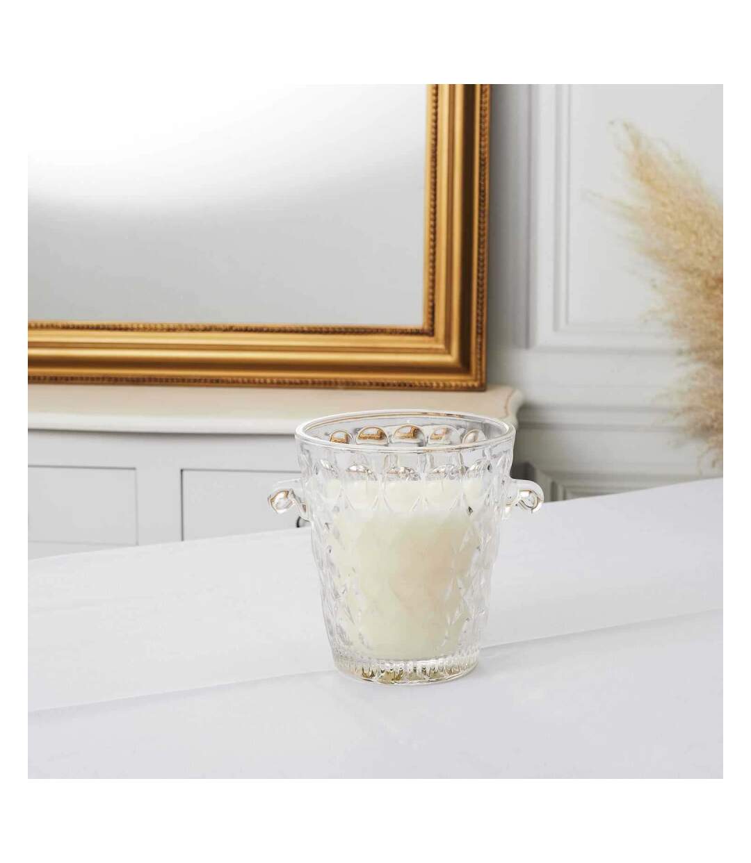 Bougie parfumée senteur figue seau ciselé 13.7 cm-2