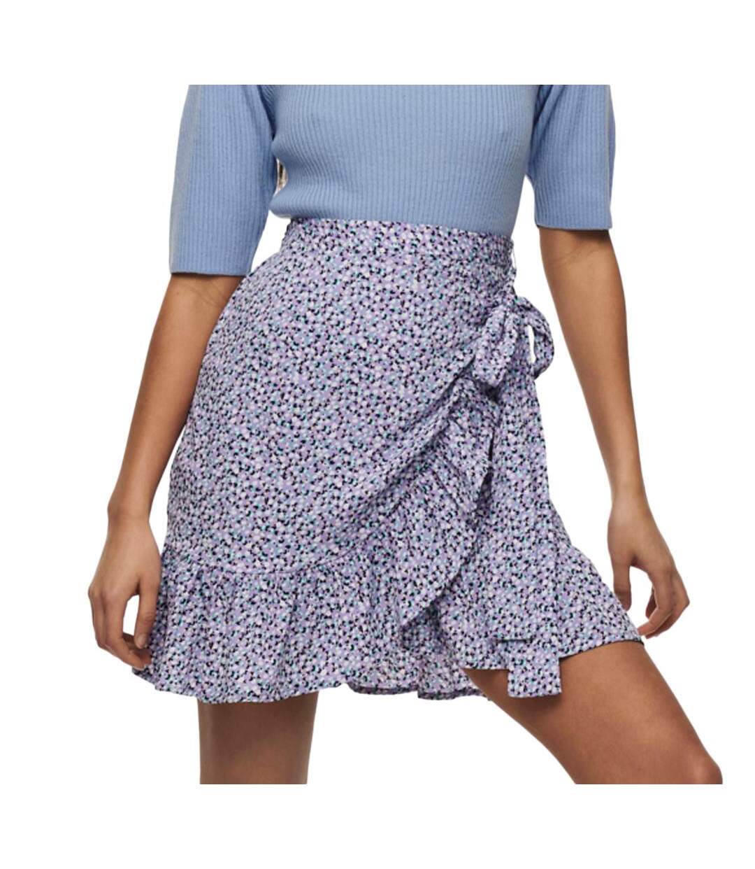 Jupe violette femme only olivia wrap-1