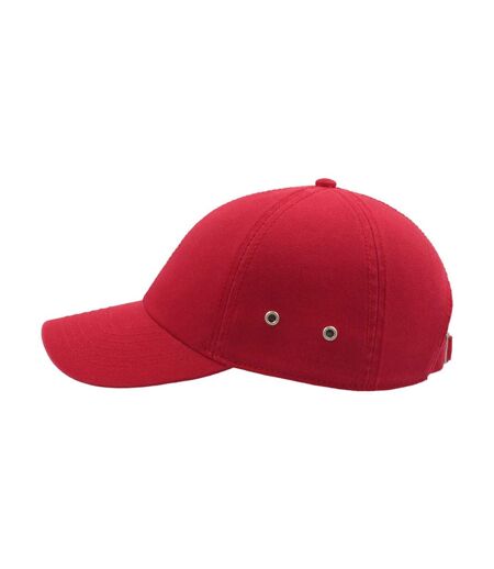 Atlantis Action 6 Panel Chino Baseball Cap (Pack of 2) (Red) - UTAB428