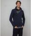 Sweat  à  manches longues pour homme - Bleu avec col asymétrique et fermeture éclair-5