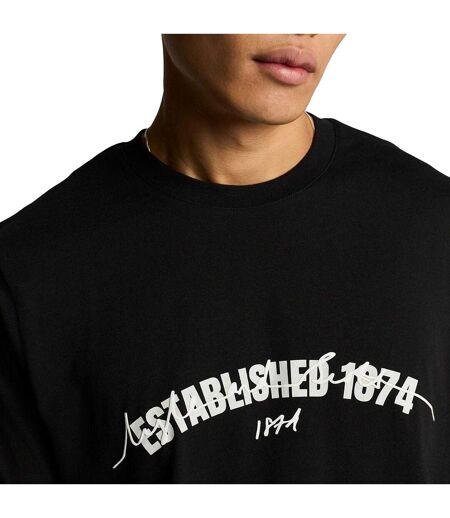 T-shirt Motif Graphique Established Homme Noir Lyle & Scott