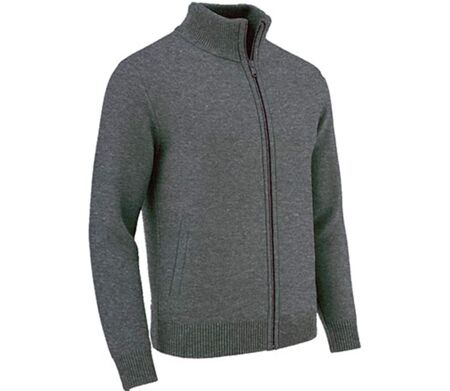 Veste, gilet, cardigan zippé - CARLO - Homme - gris anthracite chiné