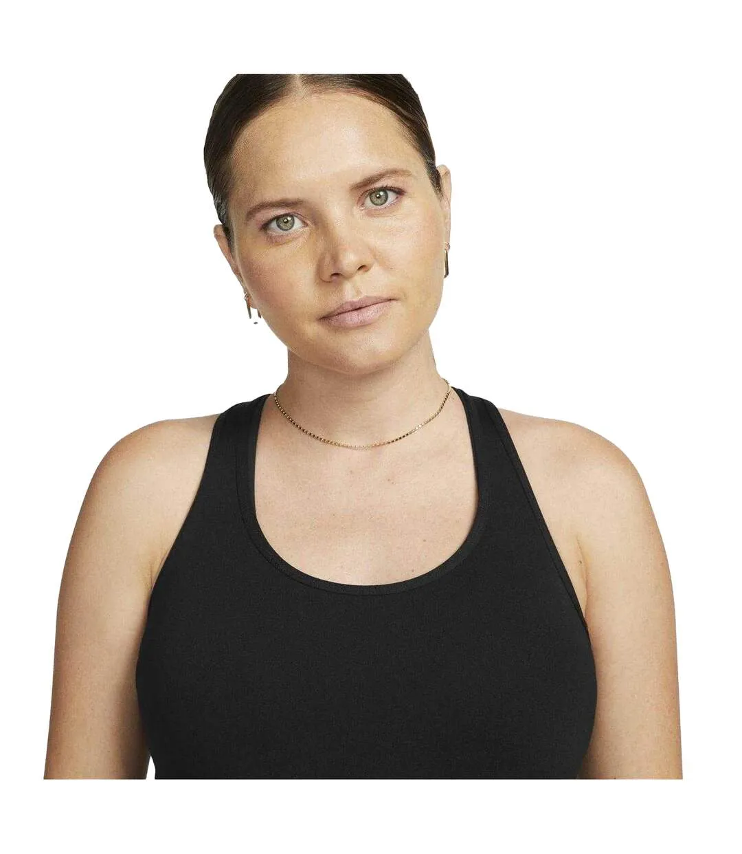 Womens/ladies Scoop Neck Tank Top Black White Nike-3