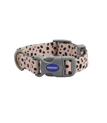 Soho dalmatian print dog collar 45cm 70cm pink/black Ancol