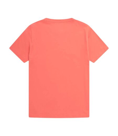 Womens/ladies Leena Organic Cotton Boxy T-shirt Coral Animal