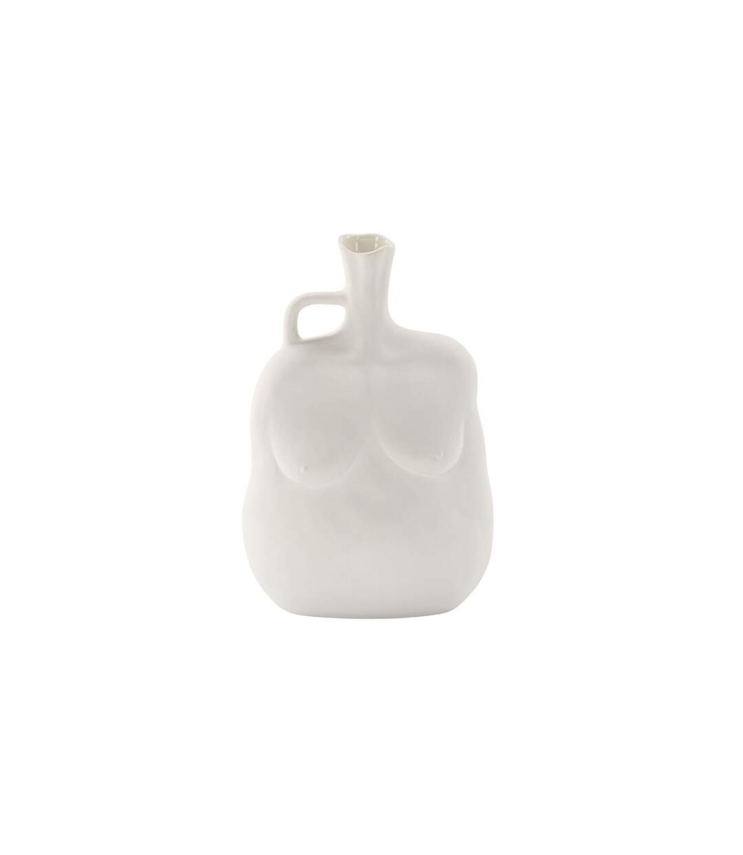 Vase Buste en Céramique Conta 25cm Blanc Cassé-4