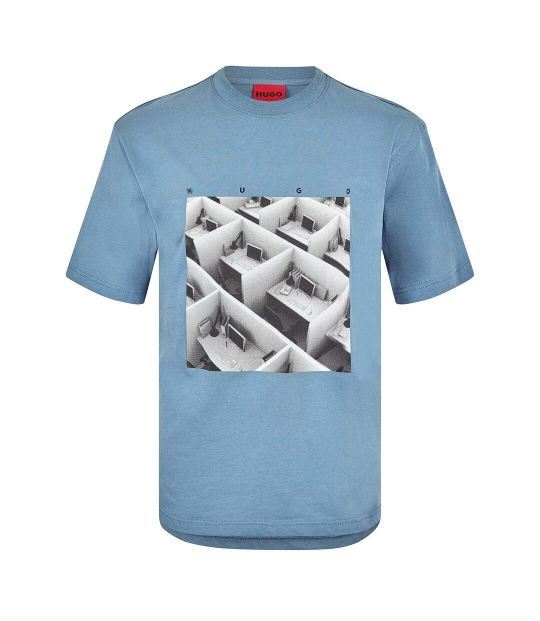 Mens Dodger Graphic T-shirt Blue Hugo-1