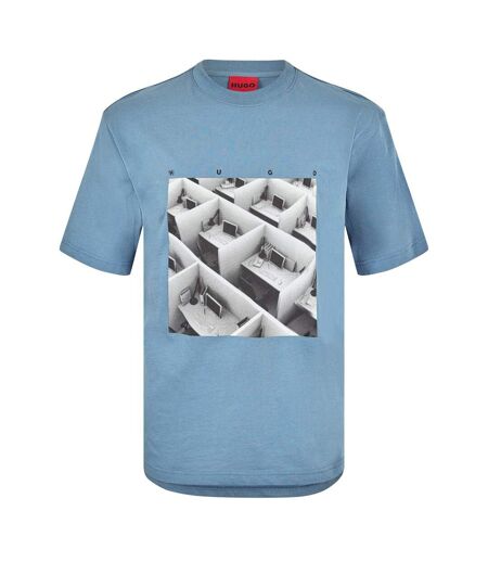 Mens Dodger Graphic T-shirt Blue Hugo