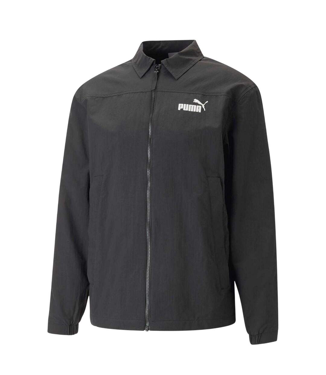 Mens Collared Coach Jacket Black Puma-2