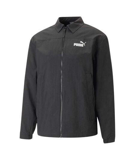 Mens Collared Coach Jacket Black Puma