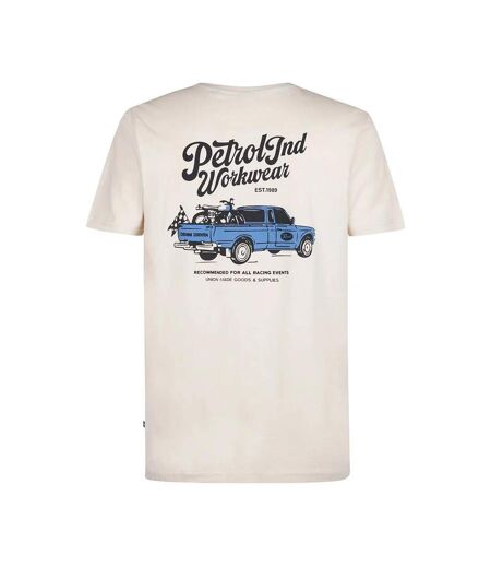 T-Shirt blanc/bleu homme petrol industries classic
