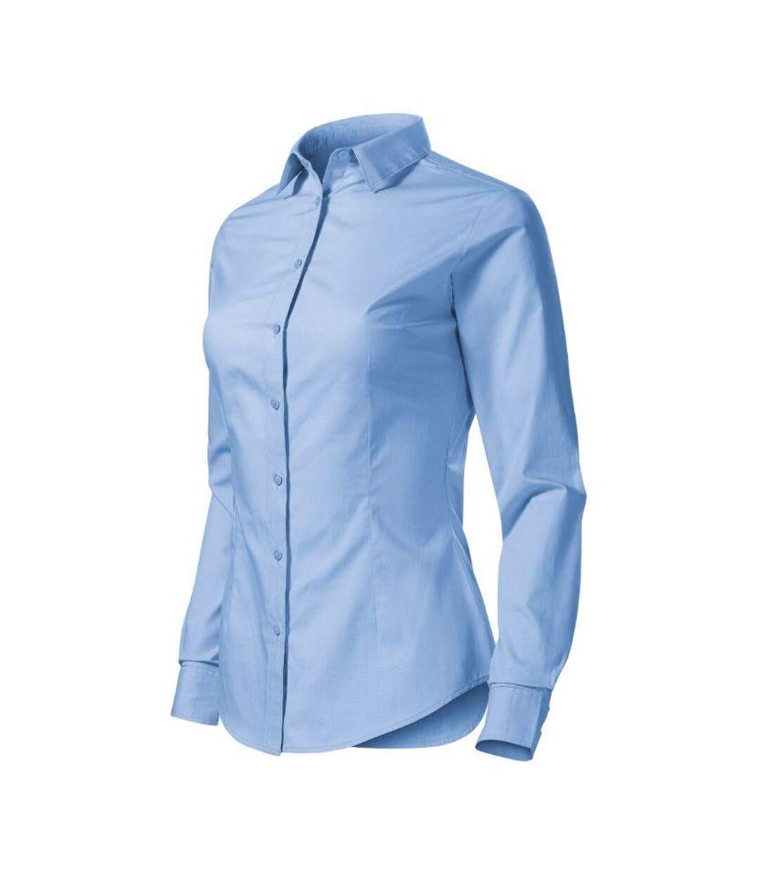 Chemisier Manches Longues Style Femme Bleu Malfini-3