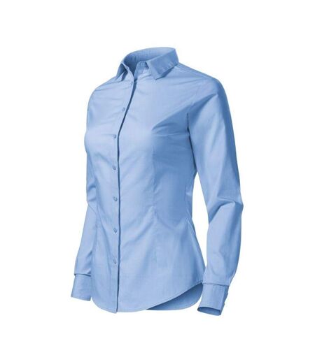 Chemisier Manches Longues Style Femme Bleu Malfini