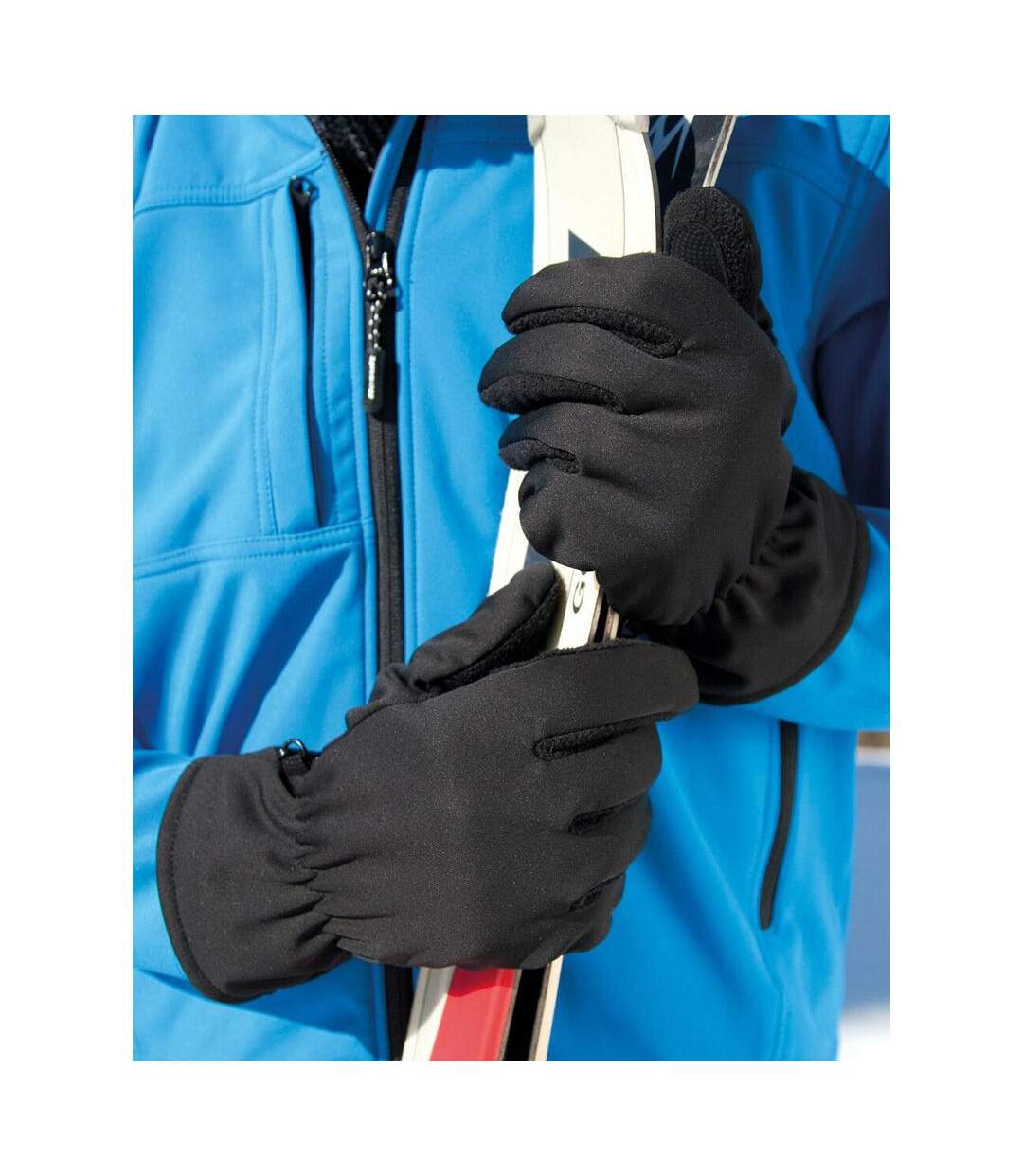 Gants Thermiques Softshell Adulte Unisexe Noir Result-1